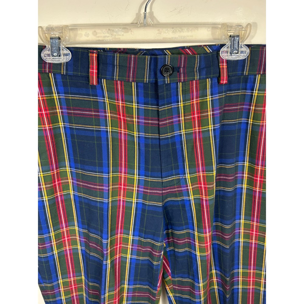 Brooks Brothers 346 Plaid Trousers Pants Men's 36x32 Golf Tartan Chino Patchwork - Picture 3 of 9